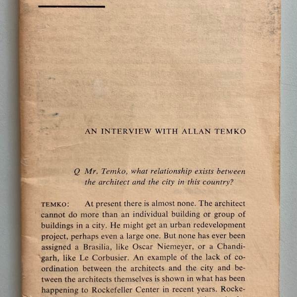 One of a series of interviews on the American Character by Allan Temko, Image 1.