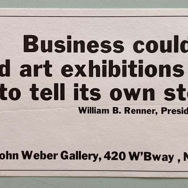 Business could hold art exhibitions to tell its own story by Hans Haacke, Image 1.