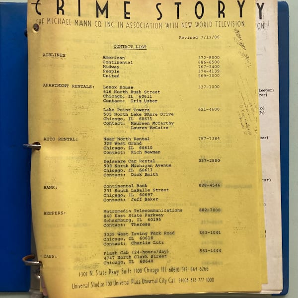 Crime Story Script by Michael Mann, Image 2.