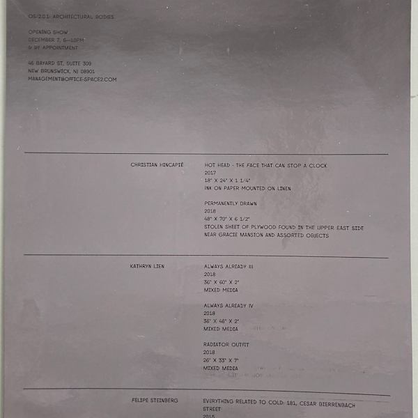 Exhibition Announcement by Office Space 2, Image 1.