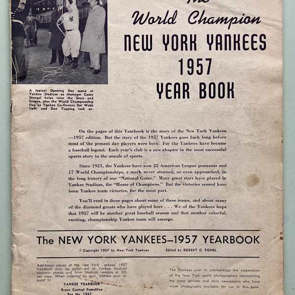 New York Yankees 1957 Yearbook by New York Yankees, Image 1.