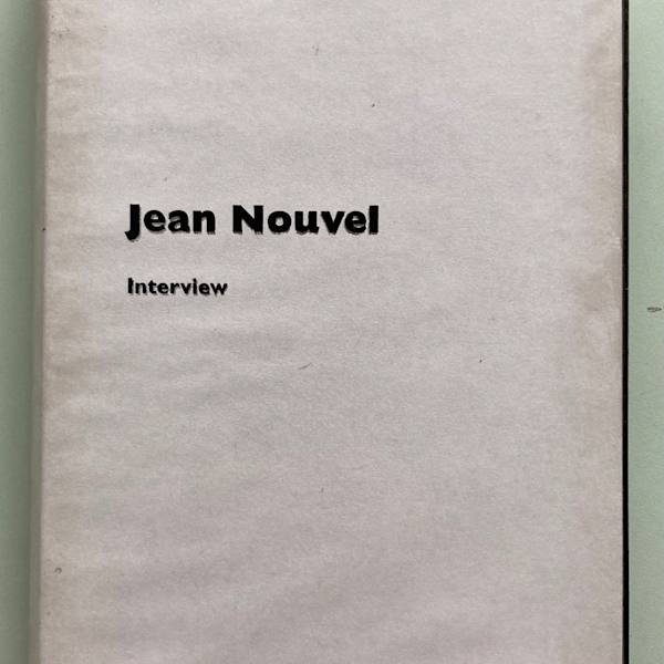 Jean Nouvel Interview by Kunstverein Hamburg, Image 1.