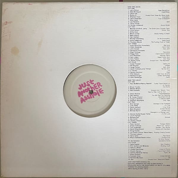 Just Another Asshole Vinyl by Barbara Ess, Glenn Branca, Image 1.