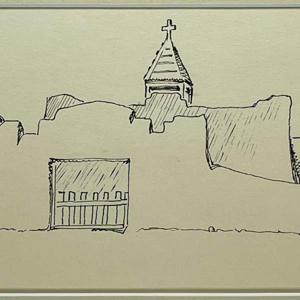 Untitled (New Mexico Adobe Church) by Unknown (attributed to Joe Cannon), Image 1.