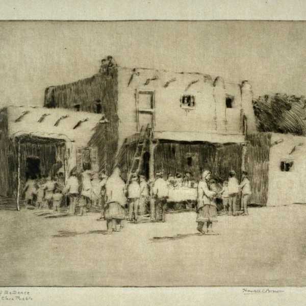 Day of the Dance, Santa Clara Pueblo by Howell Chambers Brown, Image 1.