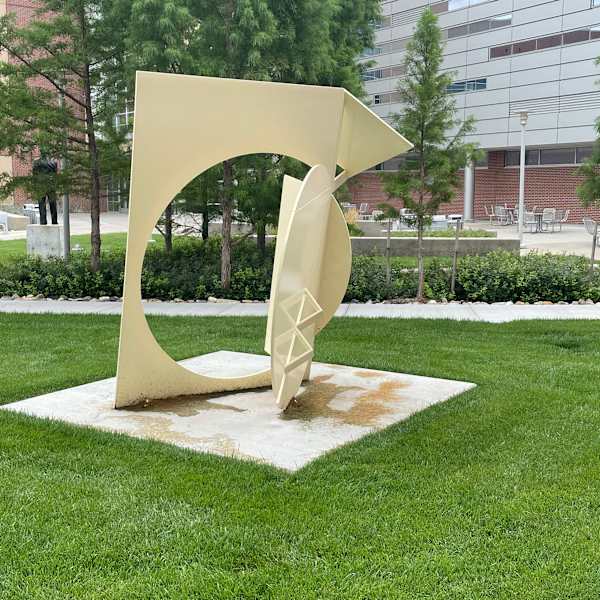 Folded Square Alphabet Y by Fletcher Benton, Image 1.