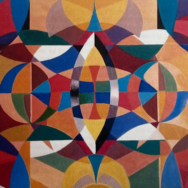 Geometric Abstract Interpretation of St Michael's Grammar School Badge by John Bayton, Image 1.