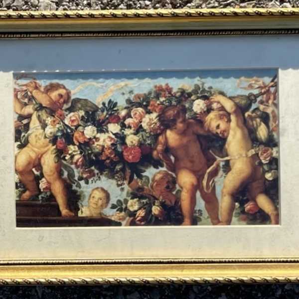 Amours Et Guirlandes De Fleurs by Carlo Maratta, Image 1.
