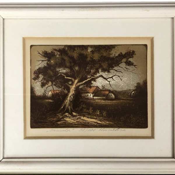 Slovakian Lithographs-Countryside: 2 of 2 by Anna Hawzcova?, Image 1.