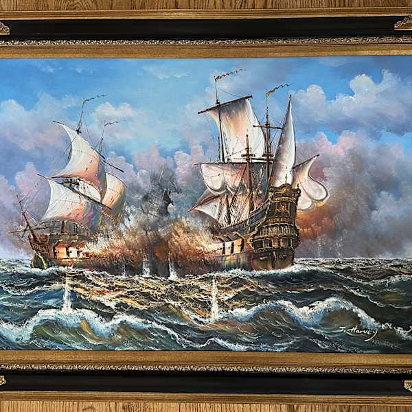 Sea Battle by J. Harvey, Image 1.