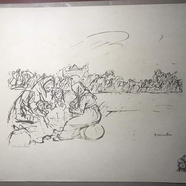 Evacuees From Verdun by Theophile Alexandre Steinlen, Image 1.