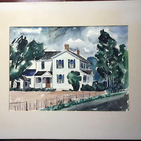 White Home with Fence by Dietrich Neufeld, Image 1.
