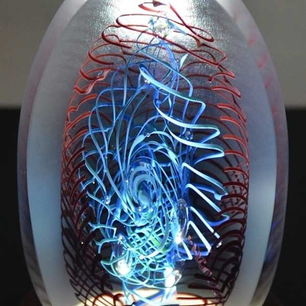 2002 Glass Art Sculpture by Henry Summa, Image 4.