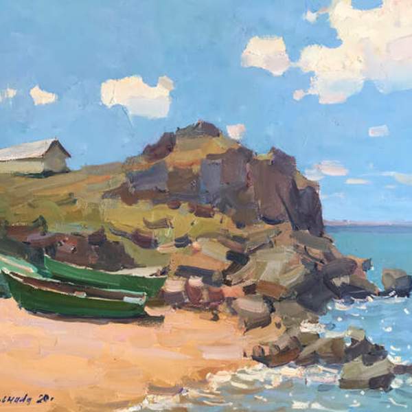 The Green Boats - On sale by Olga Kuzmina, Image 1.