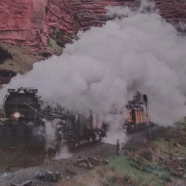 Union Pacific Railroad's "Big Boy" #4014 Descending Echo Canyon In Summit County, Utah, on May 8, 2019 by Richard Bullough, Image 1.