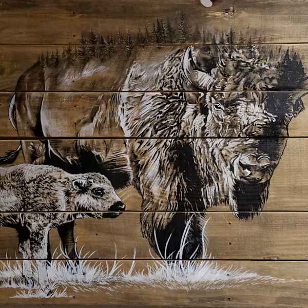 Buffalo and Calf by Adrianna Allegretti, Image 1.