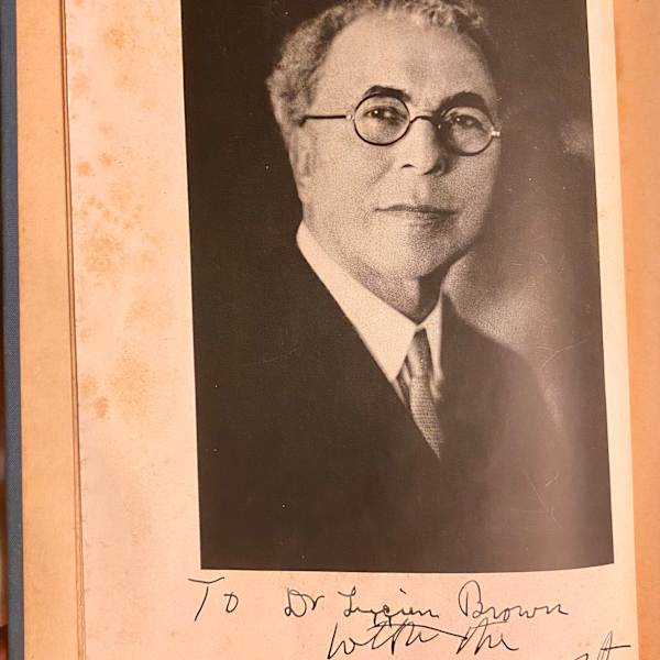Adam Clayton Powell Sr.  "Against the Tide" inscribed by Adam Clayton Powell Sr., Image 1.