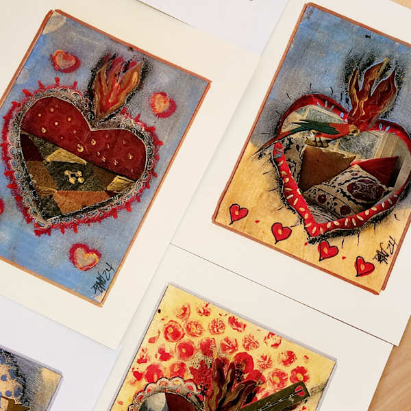 Valentine Print Greeting Cards by Rebecca Hawkins Valadez, Image 1.