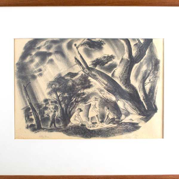 Hilltop Picnic by Henry Pitz, Henry, (American 1895-1976), Image 3.