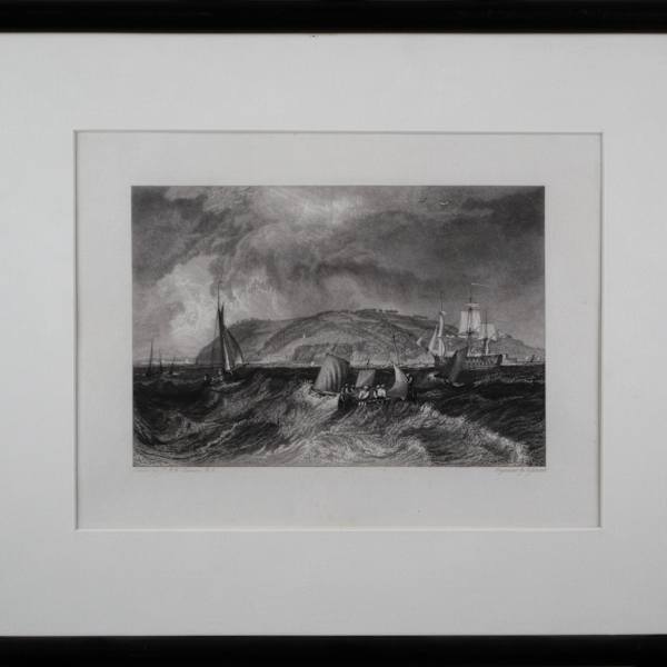 Untitled (Small Boat In Stormy Sea) by E. Goodall, Image 2.
