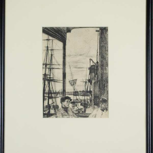 Harbor Scene With Men by James Abbott Macneil Whistler, Image 3.