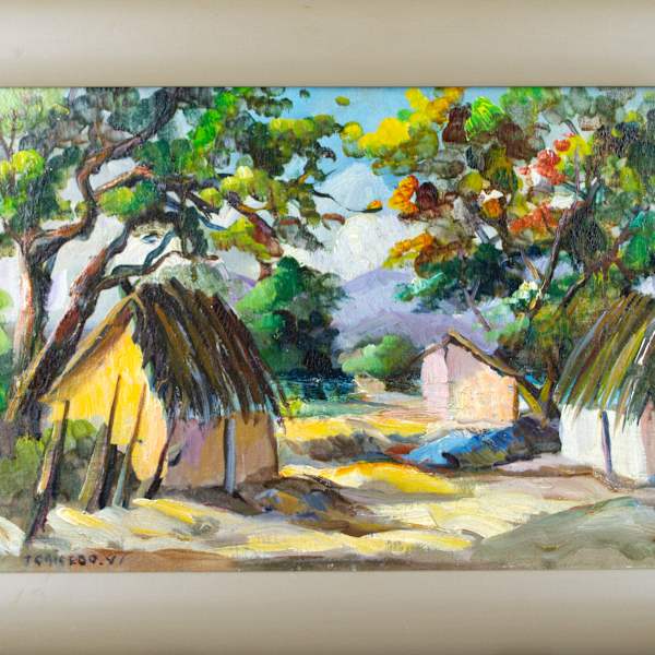 Village In Valley Landscape by Jacinto R. Caicedo, Image 3.