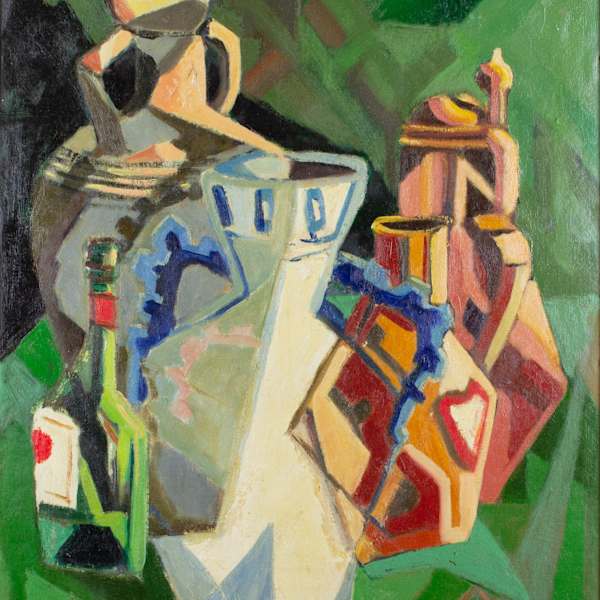 Still Life, Vases ,Pitcher And Bottle by David J. Cohen, Image 2.
