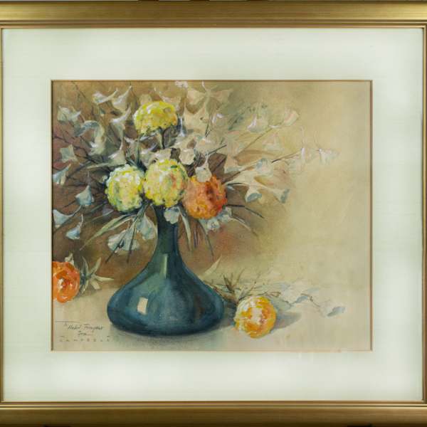 Still Life With Flowers In A Vase by William H. Campbell, Image 2.