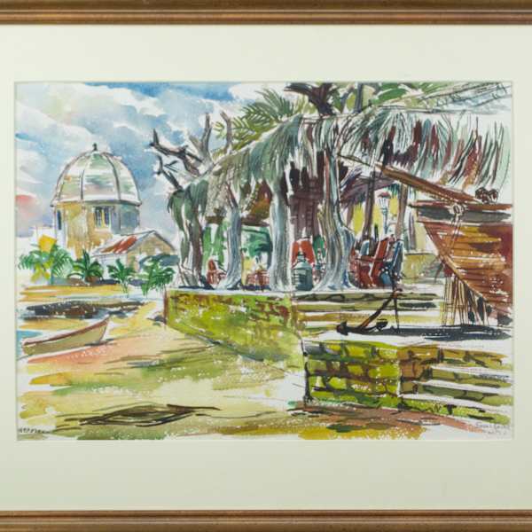 Tropical Costal Village by Freda Leibovitz Reiter, Image 2.
