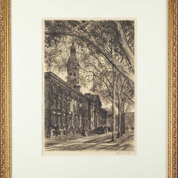 Nassau Hall From Chancellor Green by Samuel Chamberlain, Image 2.