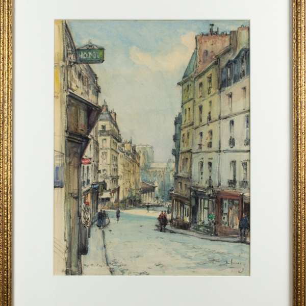 Rue Montagne Ste. Genavieve by French School, Circa 1940, Image 3.