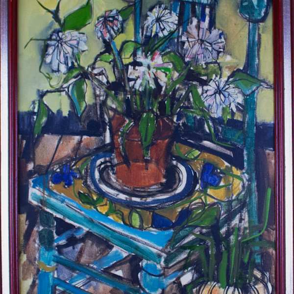 Still Life With Flowers On Chair by Carl Gordon Cutler, Image 2.