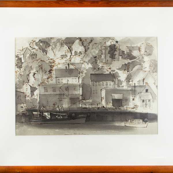 Dock Scene by Morris Atkinson Blackburn, Image 2.