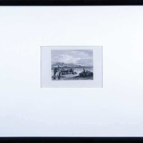 Dinghy On Shore With Cliffs In The Distance (After Samuel Prout) by George Cooke, Image 2.