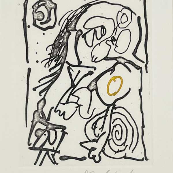 Untitled, from Carré blanc, 1965 by Pierre Alechinsky, Image 2.