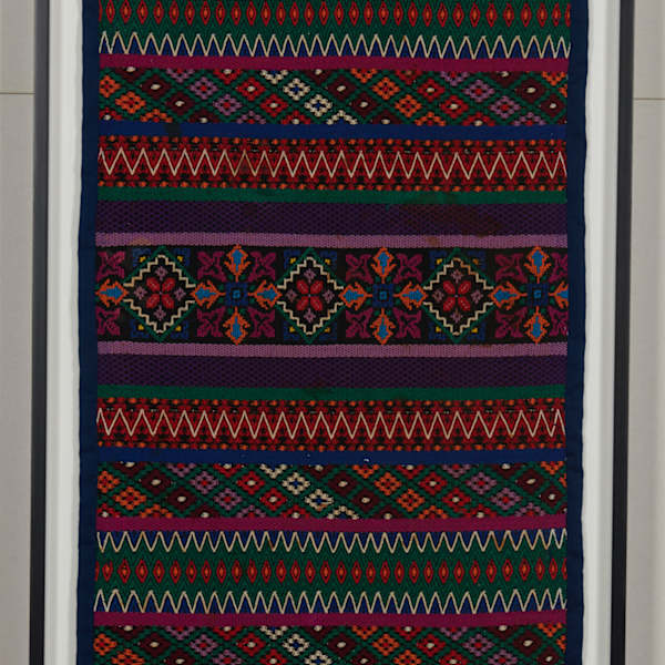 Red & Black Textile by Antigua, Guatemala, Image 2.