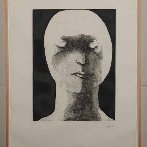 Woman with Downcast Eyes by Leonard Baskin, Image 1.