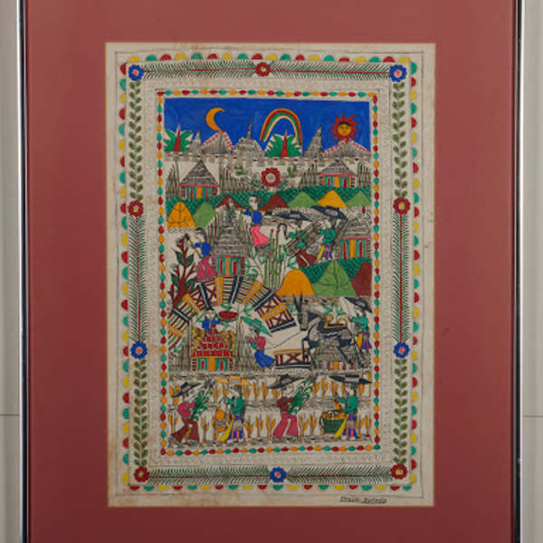 South American Folk Painting by Eleazar Ascencio, Image 1.