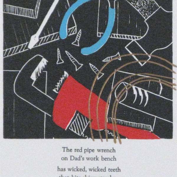 Common Household Rhymes for the Modern Child: The red pipe wrench by Michael Gill, Image 1.
