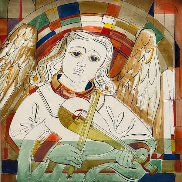 untitled [Angel with Lute] by Viktor Schreckengost, Image 2.
