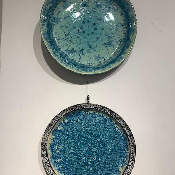 Porcelain Wall Plates with Crystalline Glaze by Pierre Bounaud, Image 1.