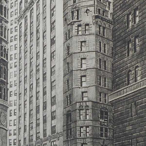 Corner of William & Maiden Lane by Richard Haas, Image 1.