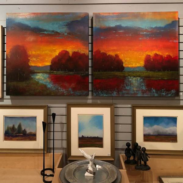 Fiery Skies II (Diptych) by Artist Unknown, Image 1.