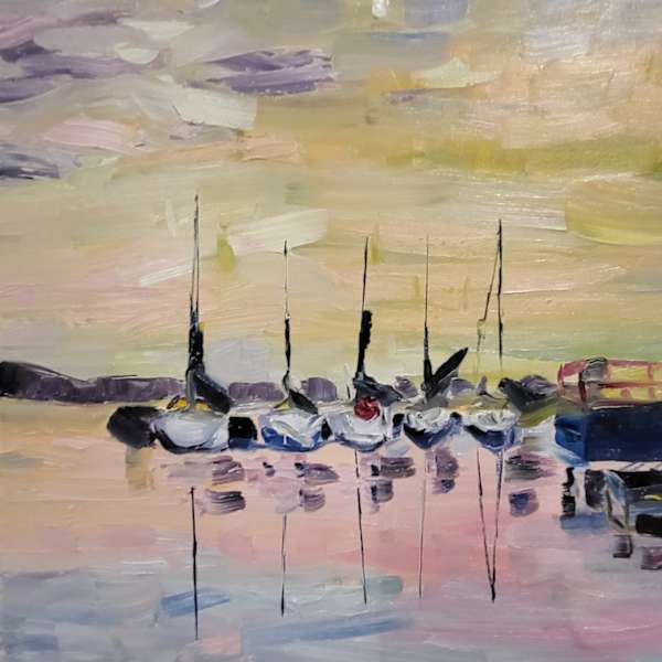 Boats at Rest in Brighton Bay by Mike Knecht, Image 1.
