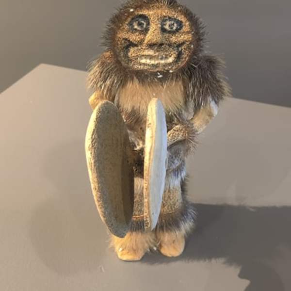 Untitled (Small Sculpture of Man with Two Tools in Hand) by Jim Jacobson, Image 1.