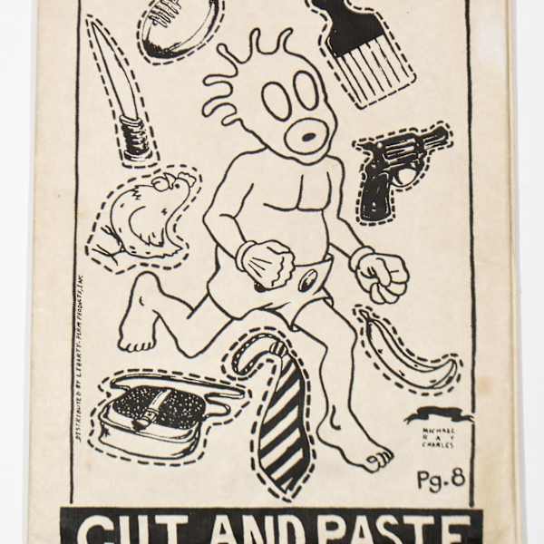 Unopened Cut and Paste Exhibition Catalog, Michael Ray Charles, 1989-1997 : an American artist's work by Michael Ray Charles, Image 1.