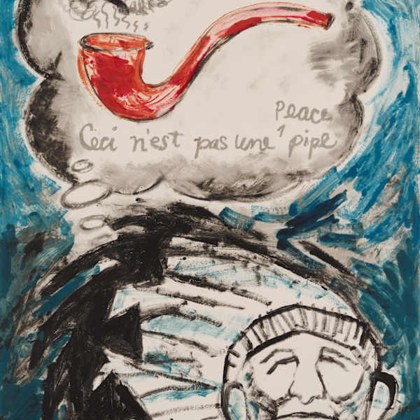Ceci N'est Pas Une Peace Pipe by Jaune Quick-to-See Smith, Image 2.
