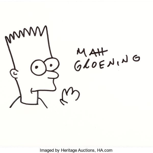 Bart Simpson Illustration by Matt Groening, Image 1.
