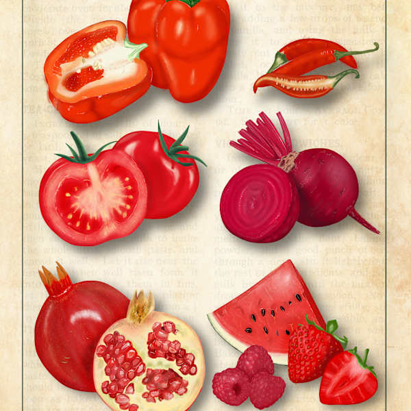 Red Fruits and Vegetables by Gloria Fuentes, Image 1.