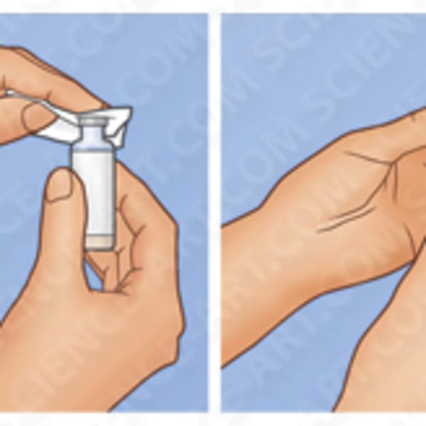 Preparing an Insulin Needle for Injection by Erica Beade, Image 1.